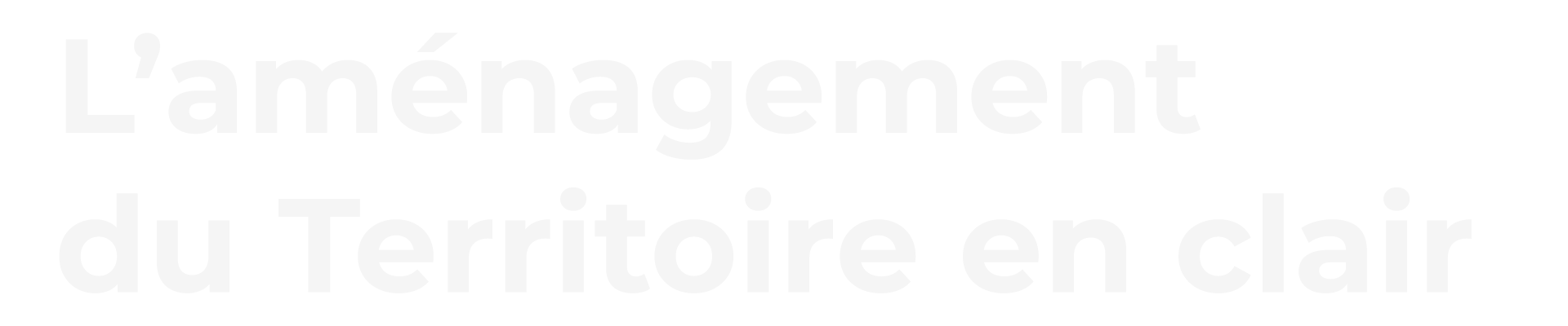 L'aménagement du territoire en clair
